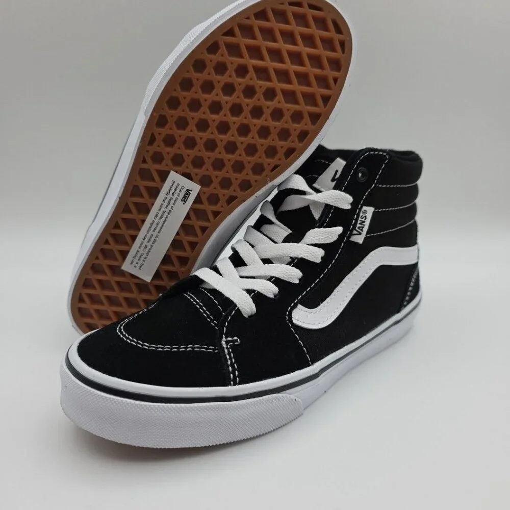 Vans Filmore Hi Youth Size 2Y Black White Skateboarding Shoes VN0A5HZDIJU1 New